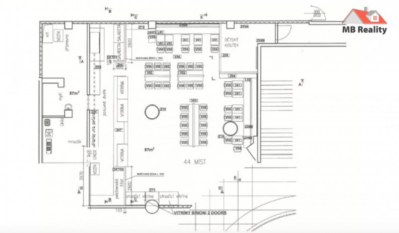 Ponájem prostoru 162m2,zavedená Pekárna,Praha 1,Myslbek